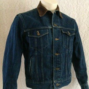 Lee Riders Denim Jean Jacket Plaid Blanket Lined